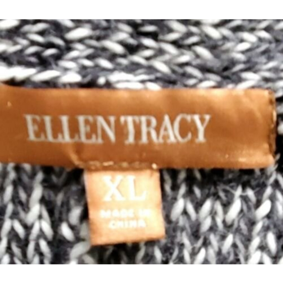 Ellen Tracy Womens Sleeveless Cardigan Tunic Sweater Size XL Gray Woven - Picture 4 of 6